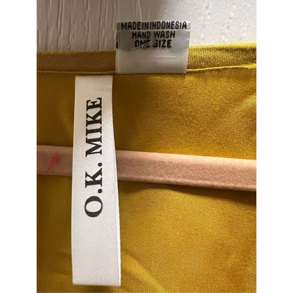 O.K. Mike African Traditional Dress - yellow tribal Resort Dress One Size - Picture 5 of 6